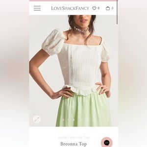 NWT LoveShackFancy Breonna Top